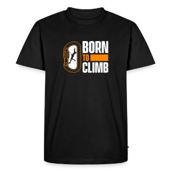Climbing Mountaineering Climbers - Men's Premium Organic T-Shirt - black - Front - Nico (187cm)