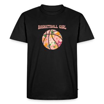 Basketball Basketballer - Men's Premium Organic T-Shirt - black - Front - Nico (187cm)