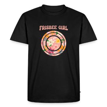 Frisbee - Men's Premium Organic T-Shirt - black - Front - Nico (187cm)