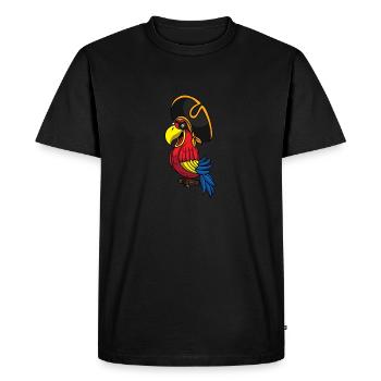 Parrot - Men's Premium Organic T-Shirt - black - Front - Nico (187cm)