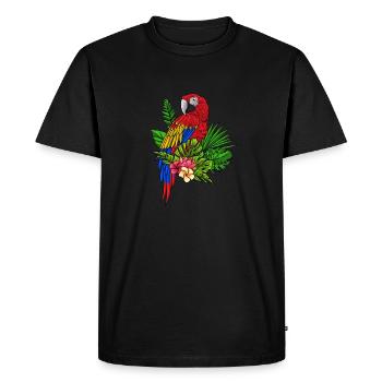 Parrot - Men's Premium Organic T-Shirt - black - Front - Nico (187cm)
