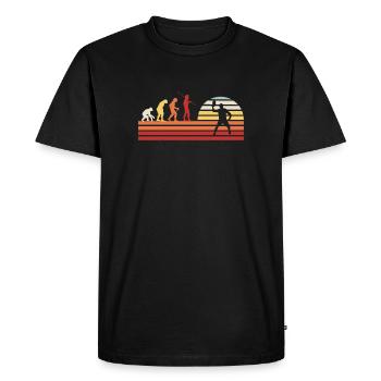 Golf Frisbee Vintage Rétro - T-shirt Premium bio Homme - noir - Devant - Nico (187cm)