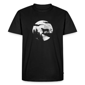 Guépard - T-shirt Premium bio Homme - noir - Devant - Nico (187cm)