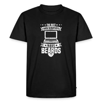 Ingénieur scientifique Big Data Engineer Scientist Analyst - T-shirt Premium bio Homme - noir - Devant - Nico (187cm)