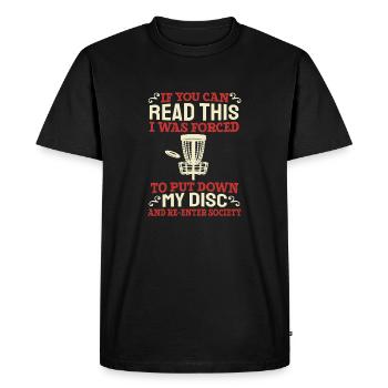 Frisbee Golf - T-shirt Premium bio Homme - noir - Devant - Nico (187cm)