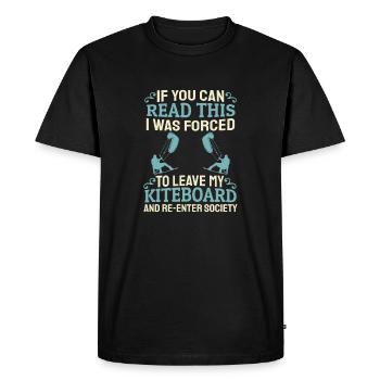 Kitesurfing Kiteboarding Kite Kite Kiten - Men's Premium Organic T-Shirt - black - Front - Nico (187cm)