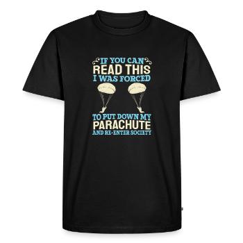 Skydiving Skydiving Sky Diving - Men's Premium Organic T-Shirt - black - Front - Nico (187cm)