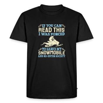 Snowmobile - Men's Premium Organic T-Shirt - black - Front - Nico (187cm)