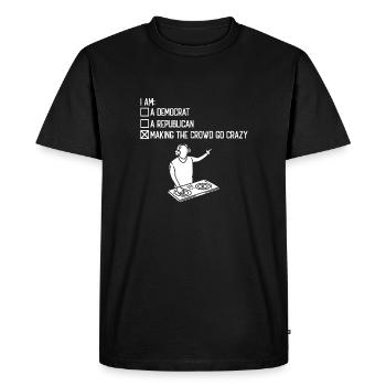 DJ Disc Jockey - T-shirt Premium bio Homme - noir - Devant - Nico (187cm)