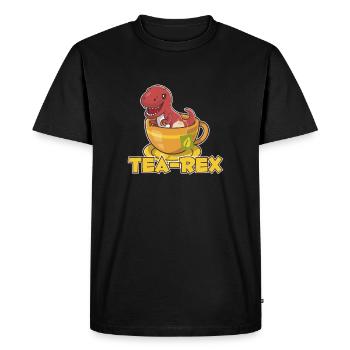 T-Rex Tee Rex Thé Rex - T-shirt Premium bio Homme - noir - Devant - Nico (187cm)