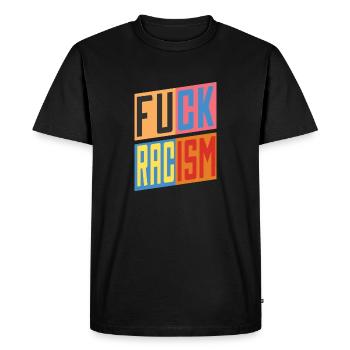 Lutte contre le racisme - T-shirt Premium bio Homme - noir - Devant - Nico (187cm)