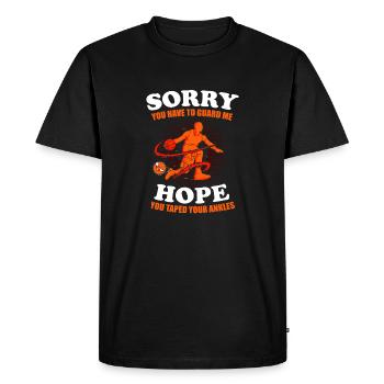 Basketball Basketballer - Men's Premium Organic T-Shirt - black - Front - Nico (187cm)