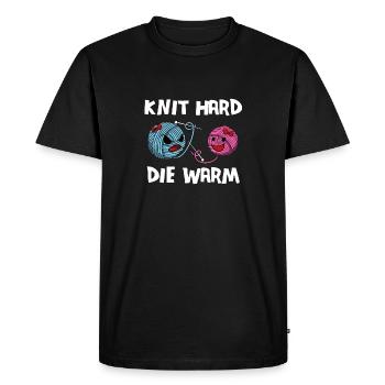 Tricoter - T-shirt Premium bio Homme - noir - Devant - Nico (187cm)