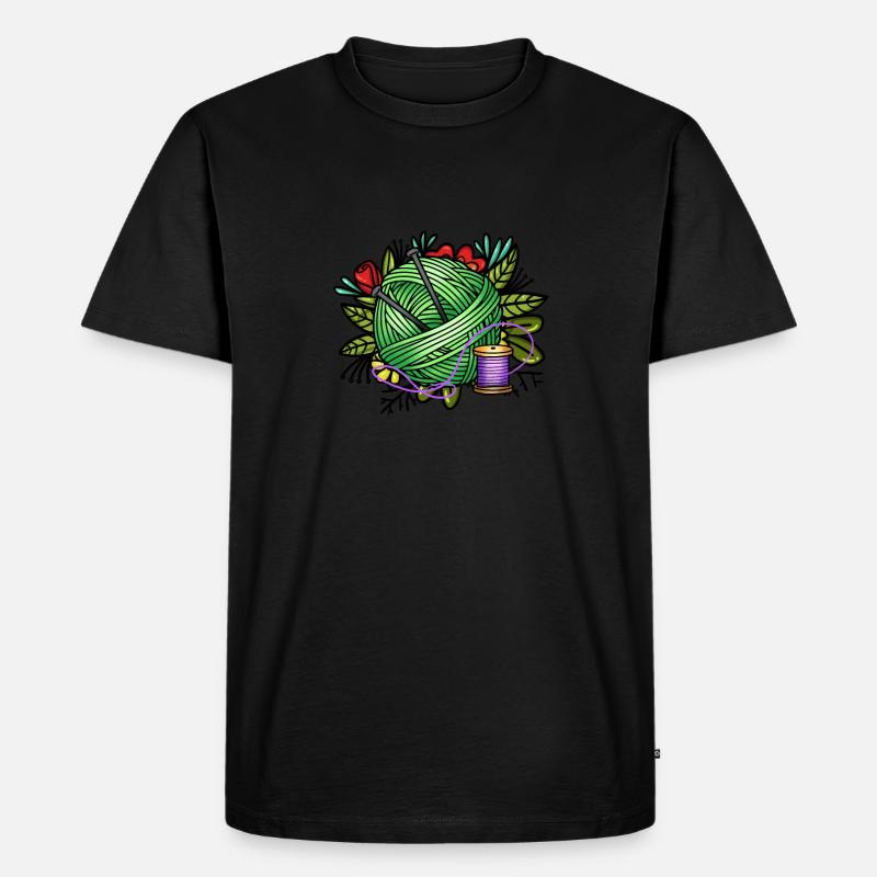 Stricken - Männer Premium Bio T-Shirt - Schwarz