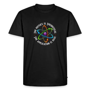 Physicien physicien - T-shirt Premium bio Homme - noir - Devant - Nico (187cm)