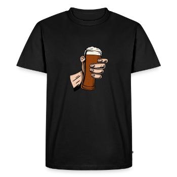 Craft Beer Hops Malt Brewer - Men's Premium Organic T-Shirt - black - Front - Nico (187cm)