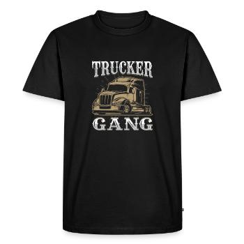Chauffeur de camion Chauffeur de camion Chauffeur de camion Camionneur - T-shirt Premium bio Homme - noir - Devant - Nico (187cm)