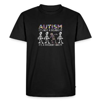 Autisme autiste - T-shirt Premium bio Homme - noir - Devant - Nico (187cm)