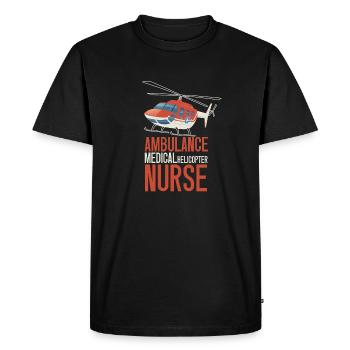 Helicopter Helicopter Pilot Heli - Men's Premium Organic T-Shirt - black - Front - Nico (187cm)