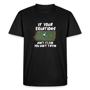 Mathématiques Mathématiques - T-shirt Premium bio Homme - noir - Devant - Nico (187cm)