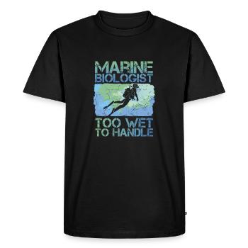 Marine biology - Men's Premium Organic T-Shirt - black - Front - Nico (187cm)