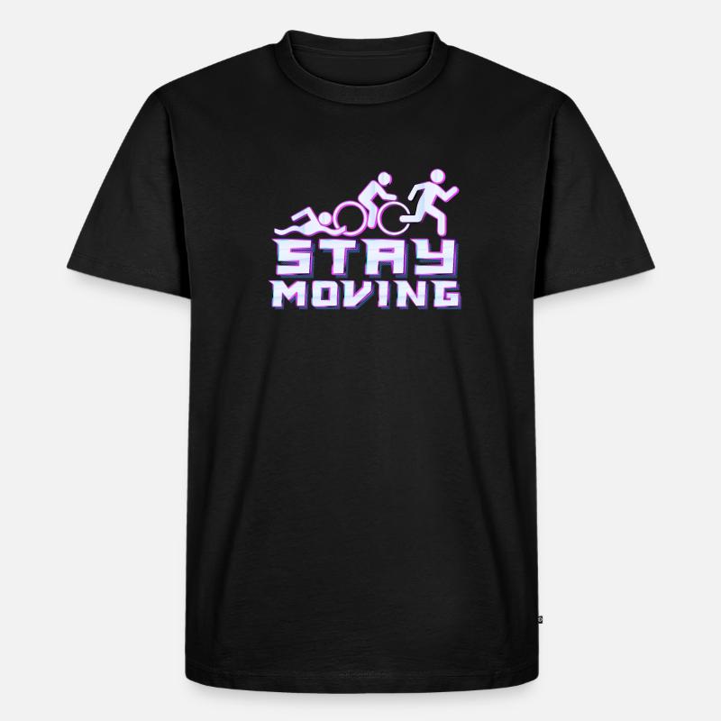 Triathlon - Männer Premium Bio T-Shirt - Schwarz