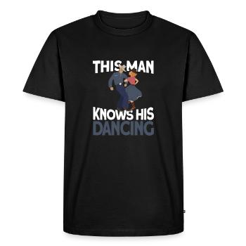 Danse en ligne - T-shirt Premium bio Homme - noir - Devant - Nico (187cm)
