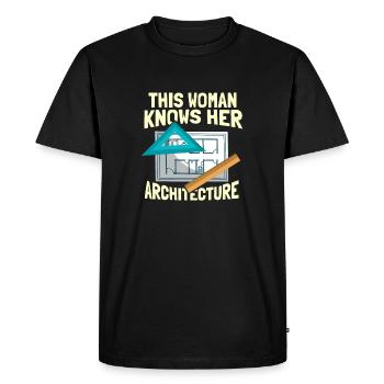 Architect - Men's Premium Organic T-Shirt - black - Front - Nico (187cm)