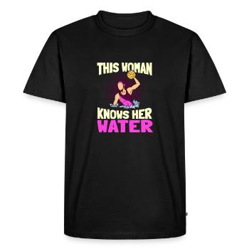 Waterpolo - T-shirt Premium bio Homme - noir - Devant - Nico (187cm)