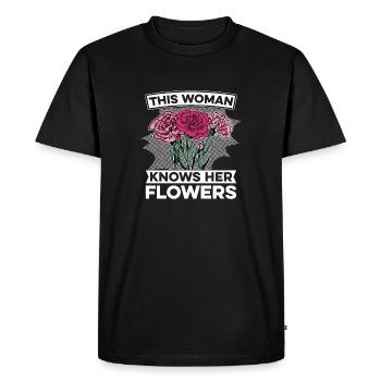 Fleuriste Fleuriste - T-shirt Premium bio Homme - noir - Devant - Nico (187cm)