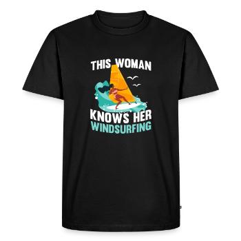 Planche à voile Windsurfen - T-shirt Premium bio Homme - noir - Devant - Nico (187cm)