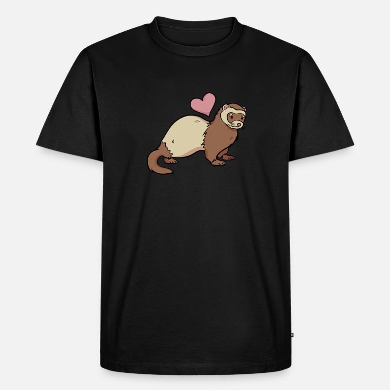 Frettchen - Männer Premium Bio T-Shirt - Schwarz