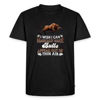 Taureau Taureau - T-shirt Premium bio Homme - noir - Devant - Nico (187cm)
