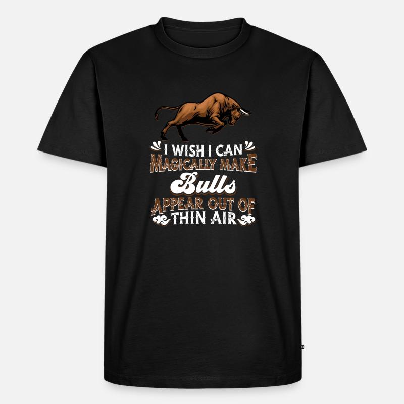 Stier Bulle - Männer Premium Bio T-Shirt - Schwarz