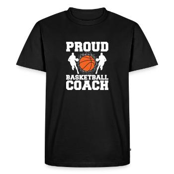 Basketballtrainer Entraîneur de basket-ball - T-shirt Premium bio Homme - noir - Devant - Nico (187cm)