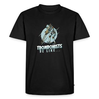 Trombone - Men's Premium Organic T-Shirt - black - Front - Nico (187cm)