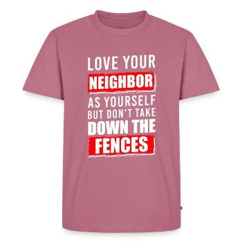 Neighbor Neighbor Celebration - Men's Premium Organic T-Shirt - mauve - Front - Nico (187cm)