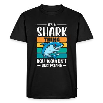 Sharks Diving Sailing Predator - Men's Premium Organic T-Shirt - black - Front - Nico (187cm)