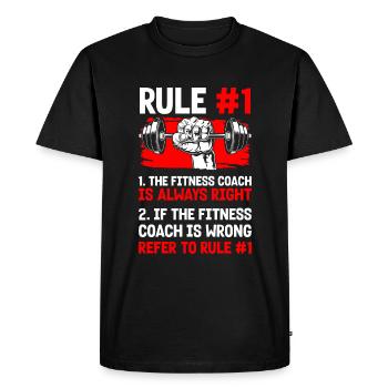 Fitness Muscle Building Bodybuilder - Men's Premium Organic T-Shirt - black - Front - Nico (187cm)