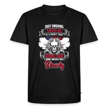 Nicotine addiction - Men's Premium Organic T-Shirt - black - Front - Nico (187cm)