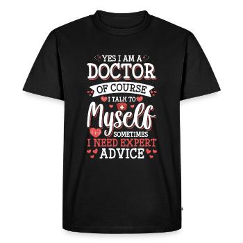 Médecin Urgence Hospitalière - T-shirt Premium bio Homme - noir - Devant - Nico (187cm)