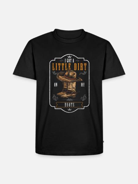 Country Texas Saddle - Men's Premium Organic T-Shirt - black