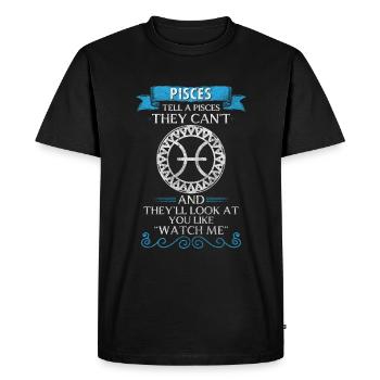 Zodiac sign water constellation Astro - Men's Premium Organic T-Shirt - black - Front - Nico (187cm)