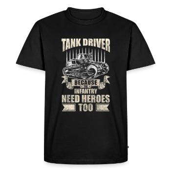 Military Army Soldier Armor - Men's Premium Organic T-Shirt - black - Front - Nico (187cm)