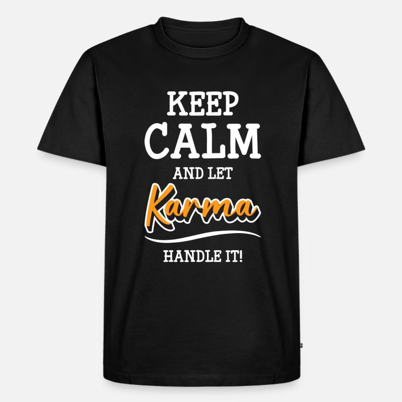 Karma Einstellung - Männer Premium Bio T-Shirt - Schwarz