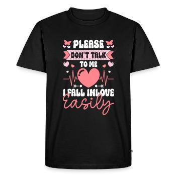 Cher ami Romance Grand Amour - T-shirt Premium bio Homme - noir - Devant - Nico (187cm)