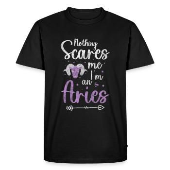 Horoscope Astrologie Minerva - T-shirt Premium bio Homme - noir - Devant - Nico (187cm)