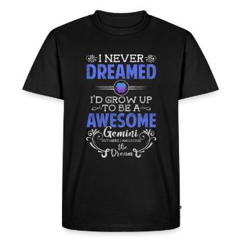 Constellation de naissance du zodiaque des Gémeaux - T-shirt Premium bio Homme - noir - Devant - Nico (187cm)