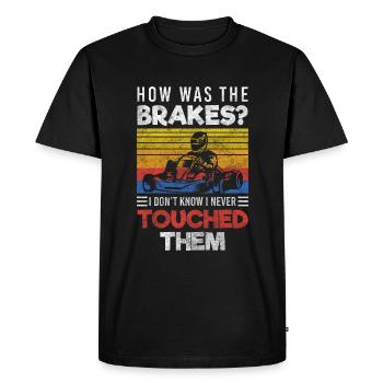 Course de piste de kart à pédales - T-shirt Premium bio Homme - noir - Devant - Nico (187cm)