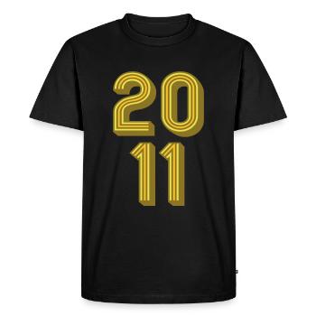 2011 Année de naissance | Couleurs changeantes - T-shirt Premium bio Homme - noir - Devant - Nico (187cm)